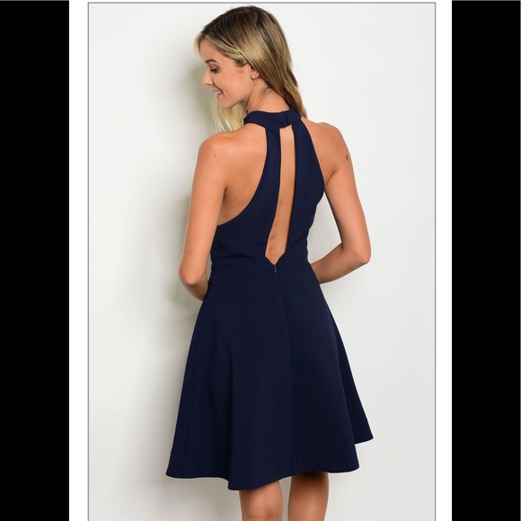 Classy Navy Flare Dress💦 - Picture 4 of 5